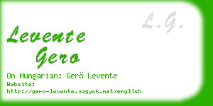 levente gero business card